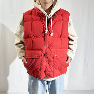 90's St. John's Bay レッド ダブルジップ スナップ ダウン ベスト