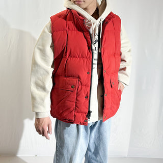 90's St. John's Bay レッド ダブルジップ スナップ ダウン ベスト