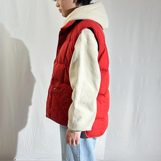 90's St. John's Bay レッド ダブルジップ スナップ ダウン ベスト