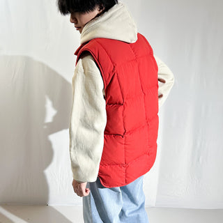 90's St. John's Bay レッド ダブルジップ スナップ ダウン ベスト