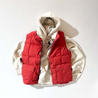 90's St. John's Bay レッド ダブルジップ スナップ ダウン ベスト