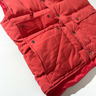 90's St. John's Bay レッド ダブルジップ スナップ ダウン ベスト