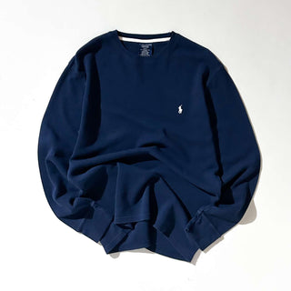 90's～ Ralph Lauren ネイビー サーマル カットソー