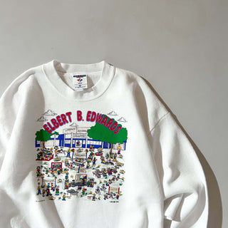 90's "made in USA" JERZEES "ELBERT B. EDWARDS" プリント スウェット シャツ