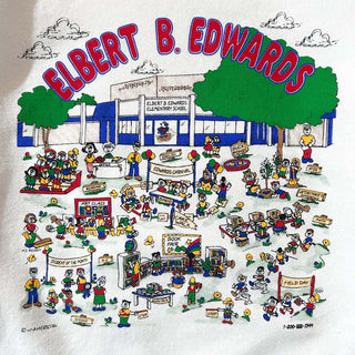 90's "made in USA" JERZEES "ELBERT B. EDWARDS" プリント スウェット シャツ