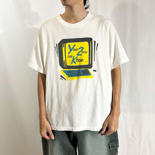 00's GILDAN "Y2K × Jesus" メッセージ Tシャツ