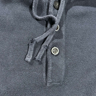 00's CHAPS ネイビー ヘンリーネック ニット パーカ