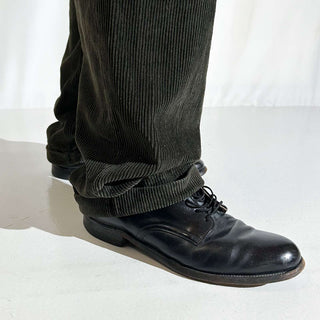 90's NAUTICA オリーブ 2タック コーデュロイ ワイド パンツ