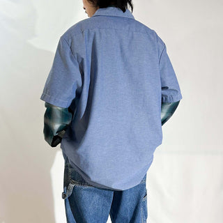 〜00's "made in USA" Dickies シャンブレー ワーク S/Sシャツ