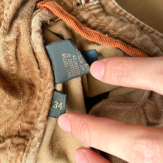 90's～ OLD RALPH LAUREN ６ポケット カーゴ ショーツ(カーキ)