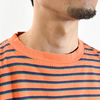 90's～ Duck Head オレンジ×ネイビー ボーダー Tシャツ