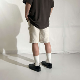 00's PERRY ELLIS リネン×コットン ヘリンボーン ショーツ