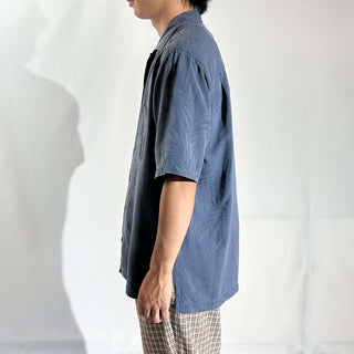 00's GEOFFREY BEENE  シルク オープンカラー アロハ S/Sシャツ