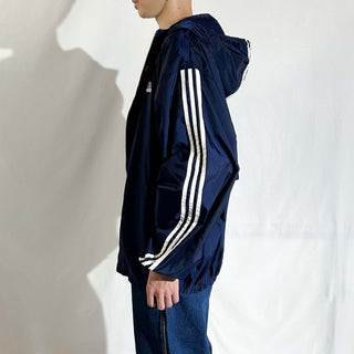 90's adidas フーディー フルジップ ナイロン ジャケット