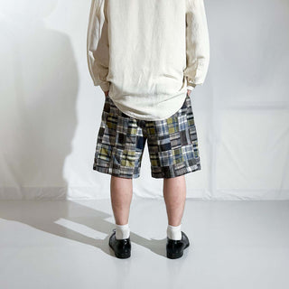 00's OLD NAVY パッチワーク マドラス ワイド ショーツ
