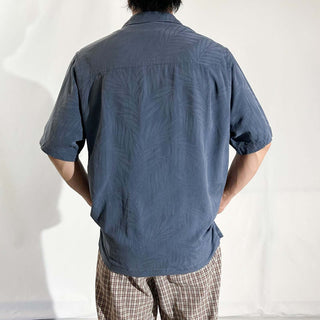 00's GEOFFREY BEENE  シルク オープンカラー アロハ S/Sシャツ