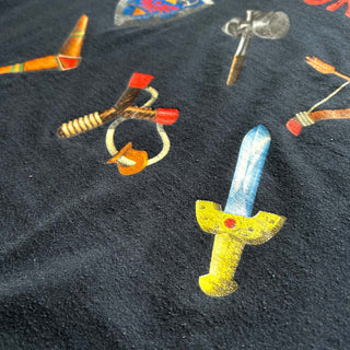 00's FRUIT OF THE LOOM "DON'T MAKE ME GO ZELDA ON YOU" キャラクター 両面プリント Tシャツ