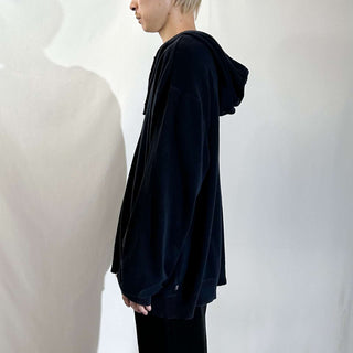 00's CHAPS ネイビー ヘンリーネック ニット パーカ