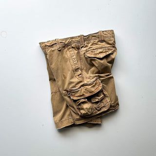 90's～ OLD RALPH LAUREN ６ポケット カーゴ ショーツ(カーキ)