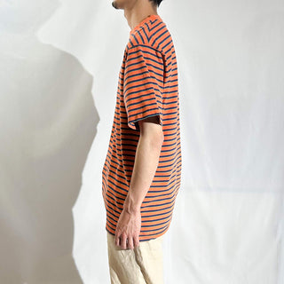 90's～ Duck Head オレンジ×ネイビー ボーダー Tシャツ