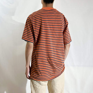 90's～ Duck Head オレンジ×ネイビー ボーダー Tシャツ