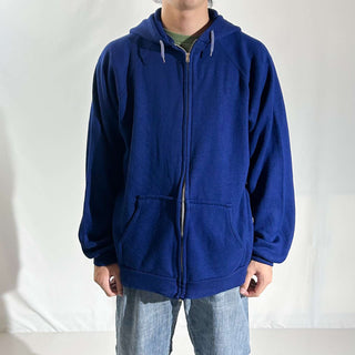 90's action アルミジップ フルジップ スウェット パーカ