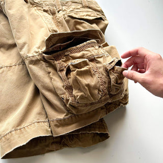 90's～ OLD RALPH LAUREN ６ポケット カーゴ ショーツ(カーキ)