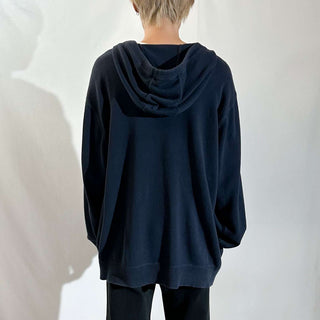 00's CHAPS ネイビー ヘンリーネック ニット パーカ