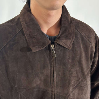 90's～00's STRUCTURE キルティング レザー ブルゾン ジャケット