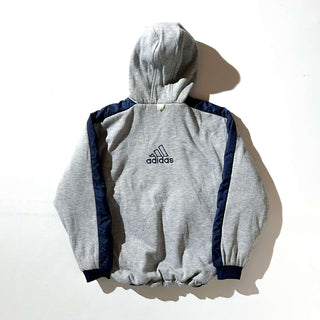 90's adidas ナイロン×スウェット フーデッド リバーシブル シェル ジャケット