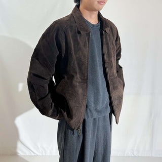 90's～00's STRUCTURE キルティング レザー ブルゾン ジャケット