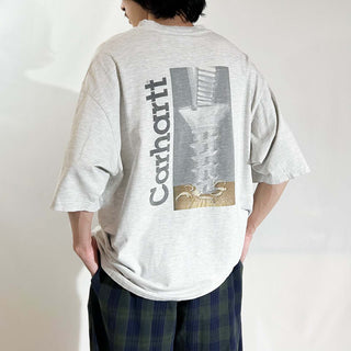 90's～00's Carhartt ワーク 両面プリント Tシャツ