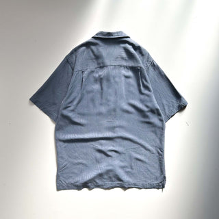 00's GEOFFREY BEENE  シルク オープンカラー アロハ S/Sシャツ