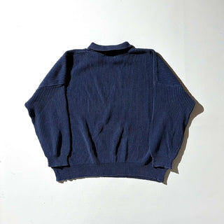 90's～00's "made in USA" sarah Arizona 襟付き ニット セーター(ネイビー)