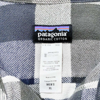 00's Patagonia オーガニックコットン チェック L/S ライトネルシャツ