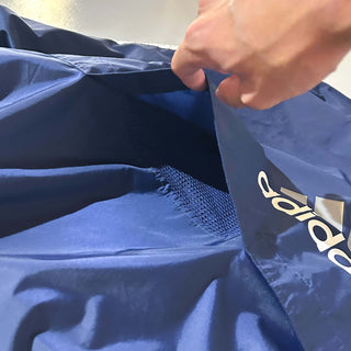 90's adidas フーディー フルジップ ナイロン ジャケット