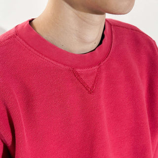 90's LANDS' END 鹿の子 Vガゼット ニット セーター