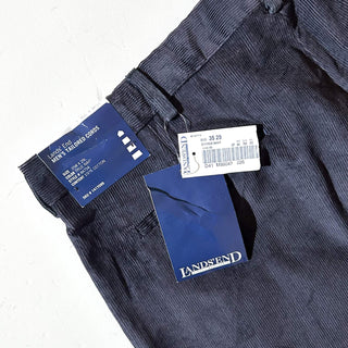 90's～ "deadstock" LANDS' END ２タック コーデュロイ パンツ (TRUENAVY 35×29)