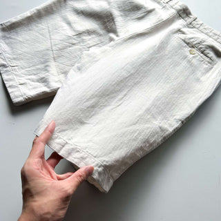 00's PERRY ELLIS リネン×コットン ヘリンボーン ショーツ