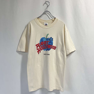 ”made in USA” PLANET HOLLYWOOD BIG APPLE プリント Tシャツ