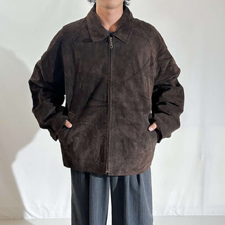 90's～00's STRUCTURE キルティング レザー ブルゾン ジャケット