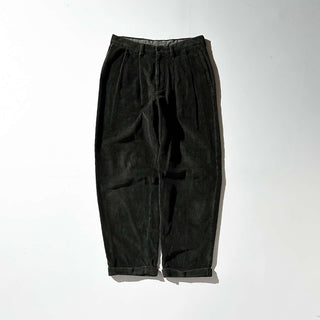 90's NAUTICA オリーブ 2タック コーデュロイ ワイド パンツ