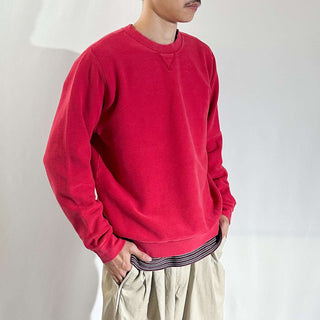 90's LANDS' END 鹿の子 Vガゼット ニット セーター