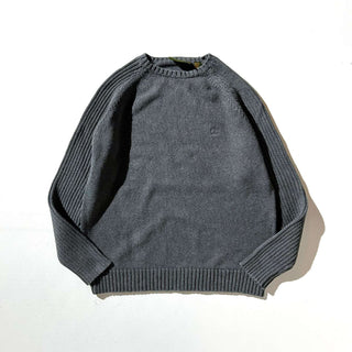 90's～ Timberland リブ編み 切替 ニット セーター
