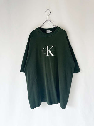 90's "made in Canada" Calvin Klein センターロゴ プリントTシャツ