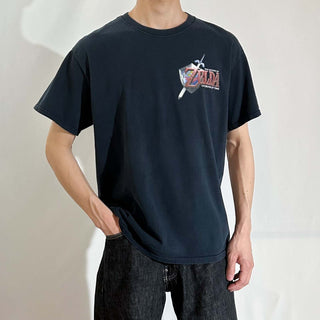 00's FRUIT OF THE LOOM "DON'T MAKE ME GO ZELDA ON YOU" キャラクター 両面プリント Tシャツ