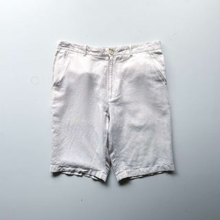 00's PERRY ELLIS リネン×コットン ヘリンボーン ショーツ