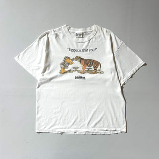 90's Walt Disney World "Tigger, is that you?" くまのプーさん キャラクター プリント Tシャツ