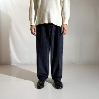 90's～ "deadstock" LANDS' END ２タック コーデュロイ パンツ (TRUENAVY 35×29)