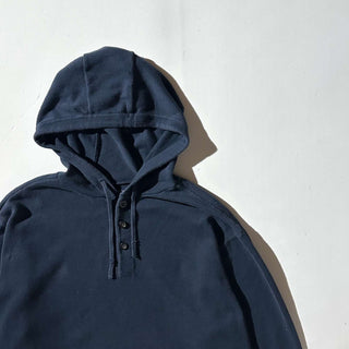 00's CHAPS ネイビー ヘンリーネック ニット パーカ